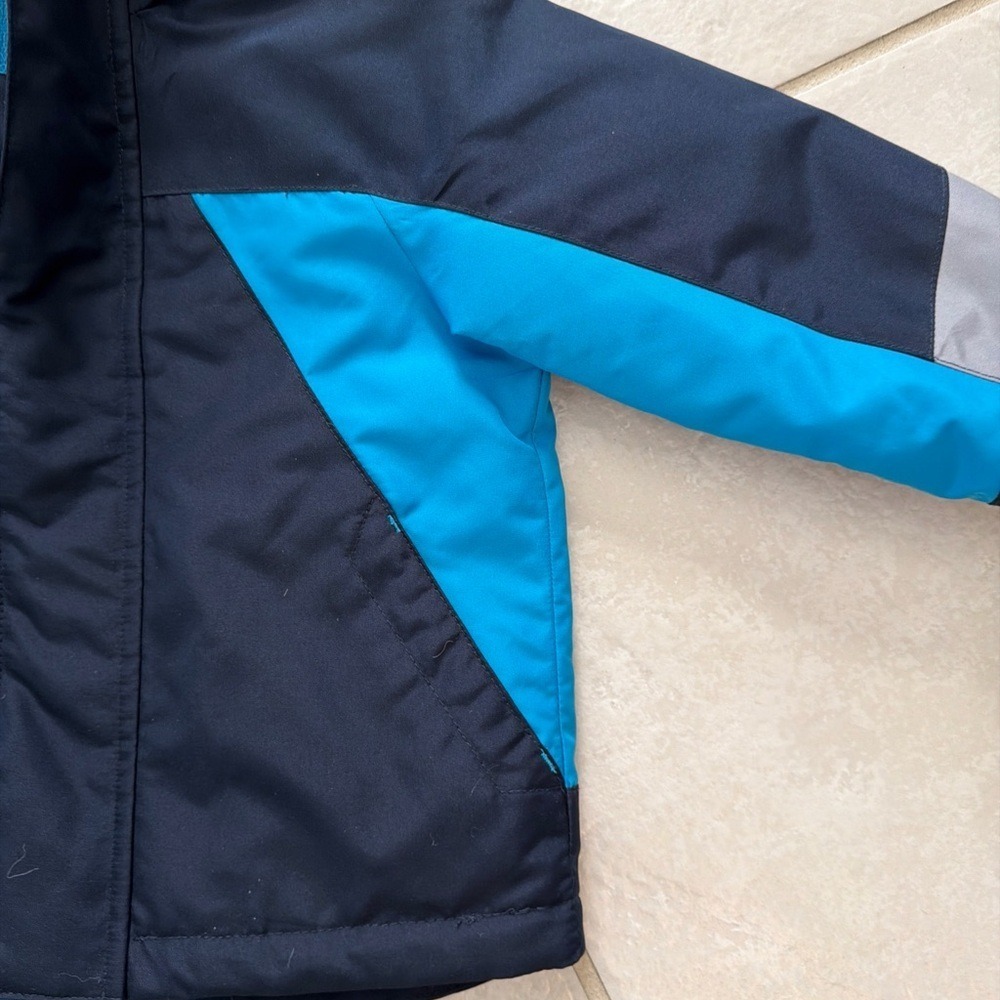 Vintage Y2K water repellent CIRCO SZ 18 MOS Blue Color Block HOODED ZIP JACKET - Picture 10 of 16